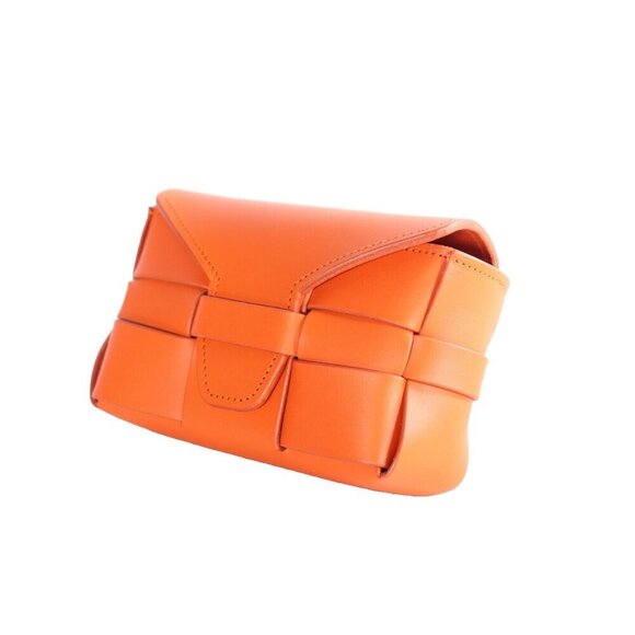 Manuel-Dreesmann Women’s Small Orange Saka Woven Leather Bag Crossbody $676 USD - Picture 4 of 10